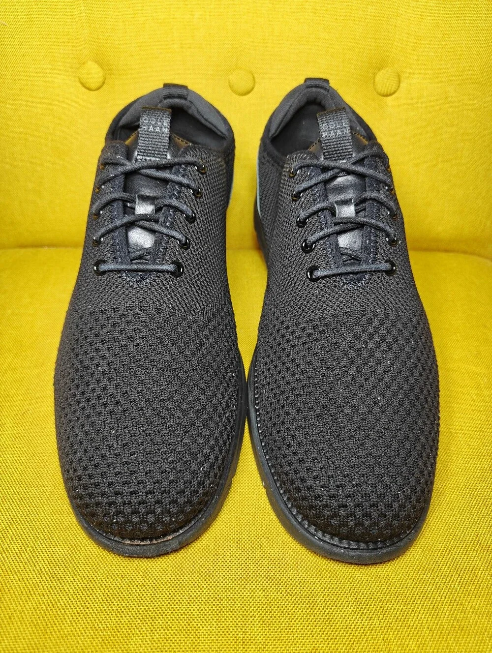 Cole Haan Grand Plus Essex Distance Knit Sneakers Lace Up Shoes Black Men 12W